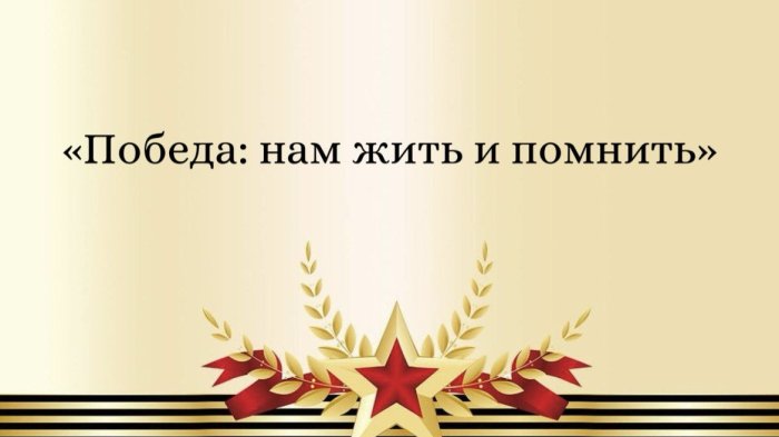 Творческий фестиваль «Победа: нам жить и помнить»